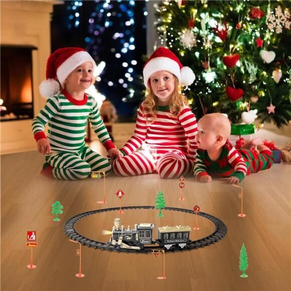 Christmas Train Set for Kids Ages 4-8 – Christmas Tree Train Set - Picture 2 of 7